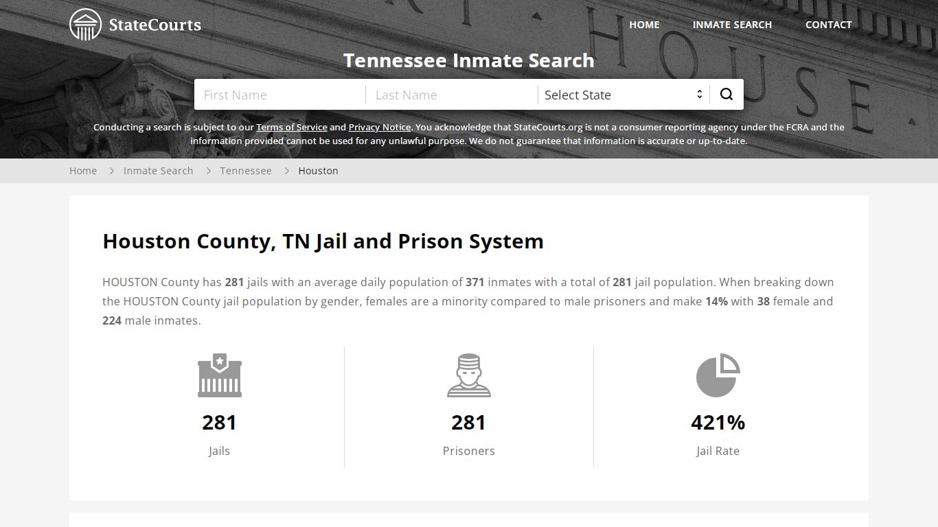 Houston County, TN Inmate Search - StateCourts